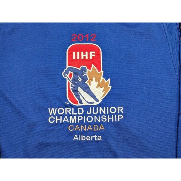 Nike XL World Junior Championship 2012 IIHF Alberta Canada Hockey Jersey Blue - Picture 3 of 10